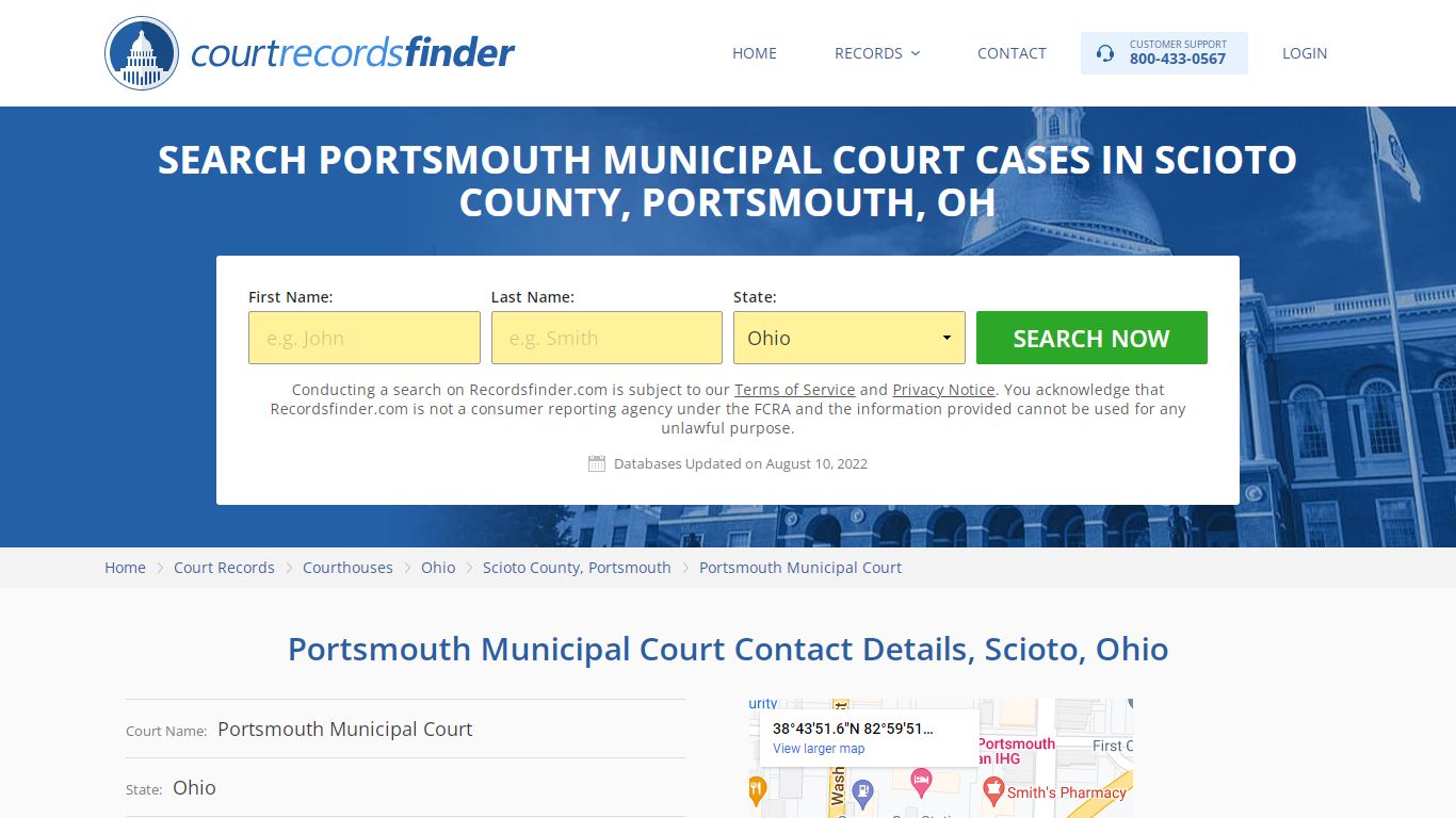 Portsmouth Municipal Court Case Search - Scioto County, OH ...